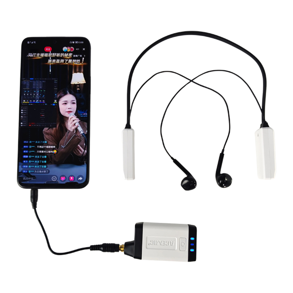 V8 5.8GHz Stereo Wireless In-Ear Monitor System for Streaming