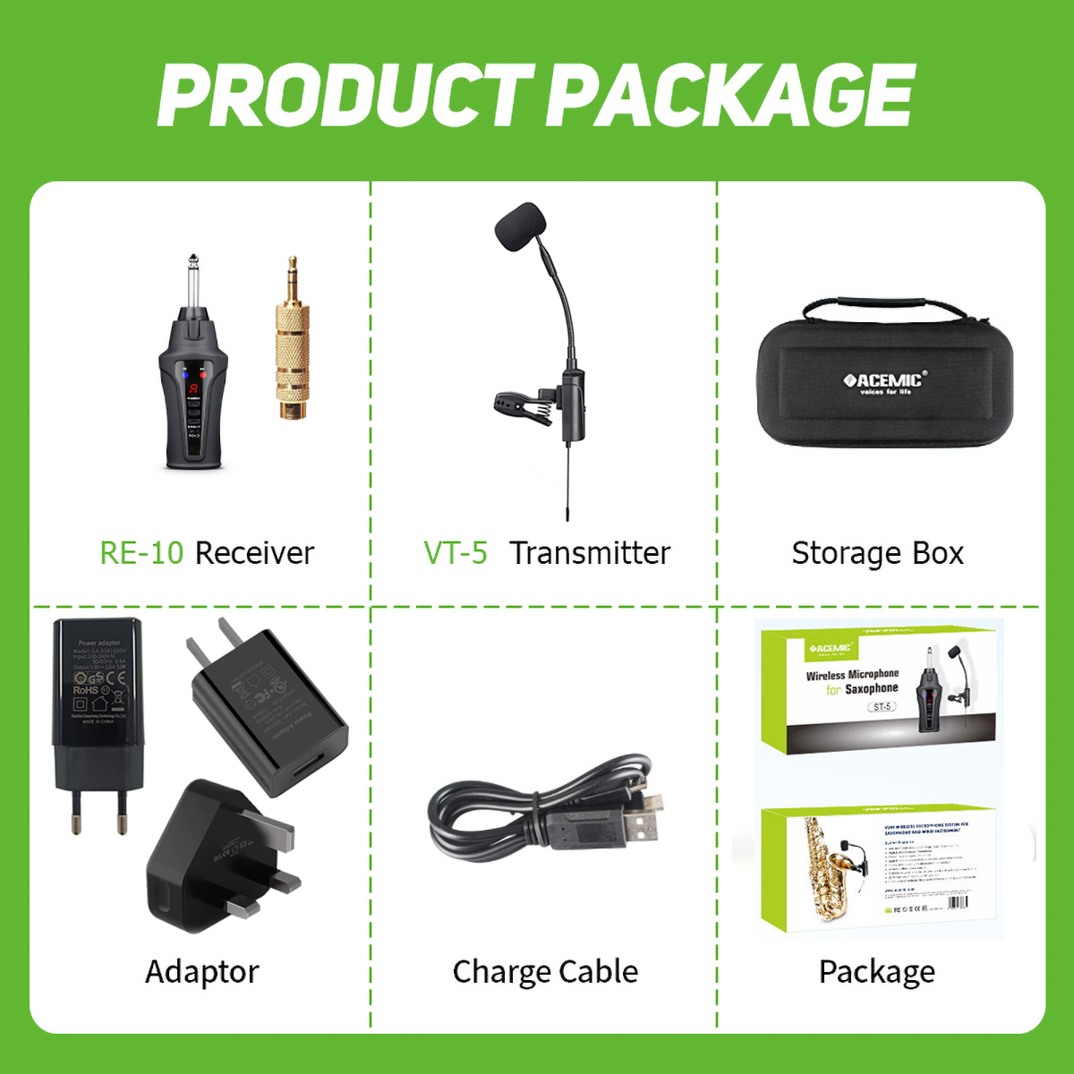 ST-5 Wireless Saxophone Microphone