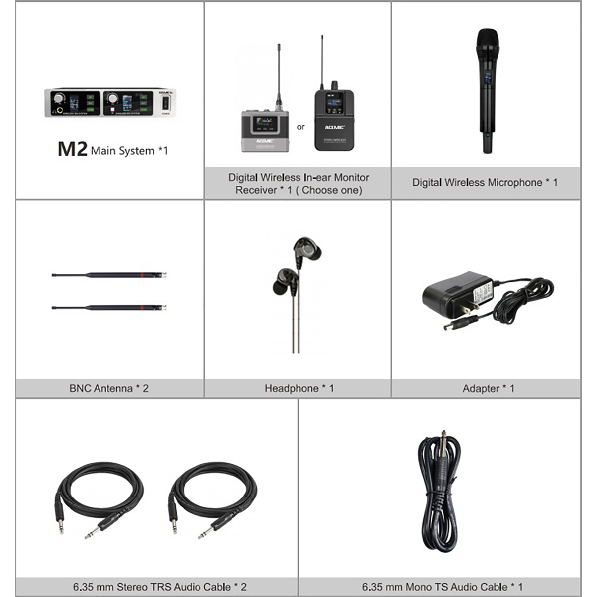 M2 Digital All-in-One Wireless Microphone and In-Ear Monitor System
