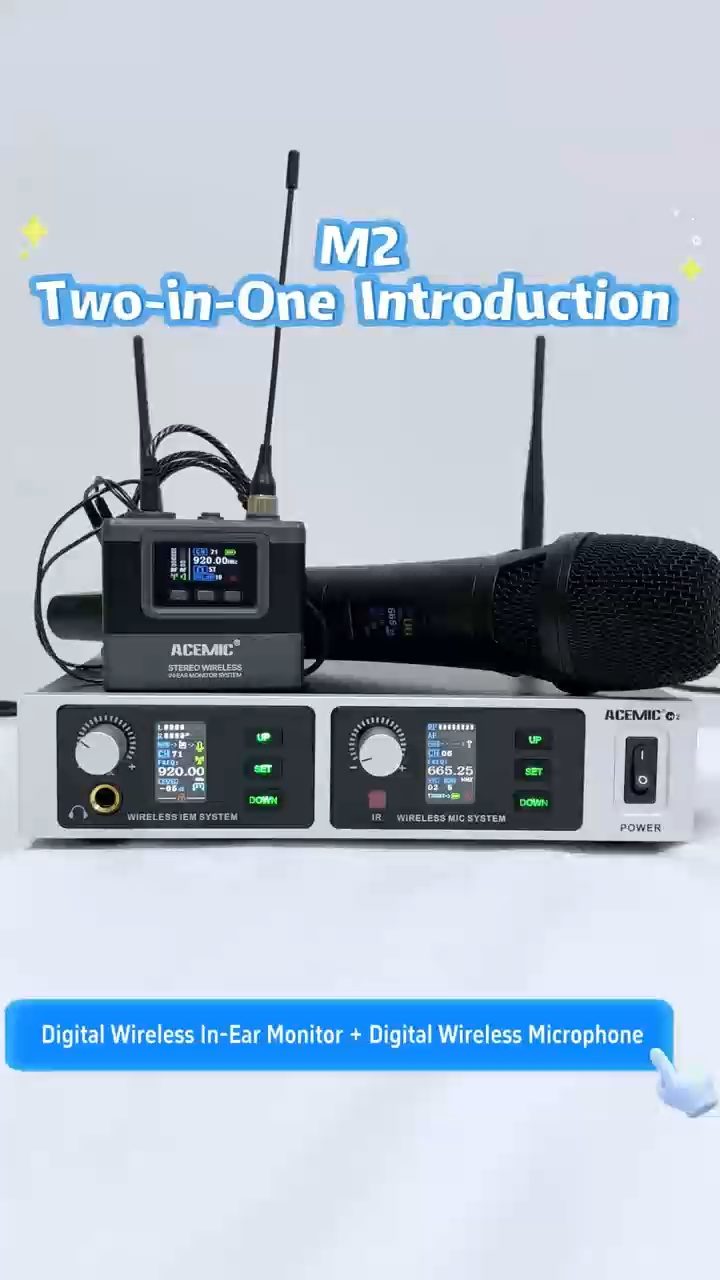 M2 Digital All-in-One Wireless Microphone and In-Ear Monitor System