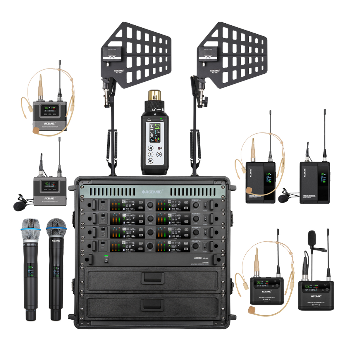 Wireless Microphone System Combo